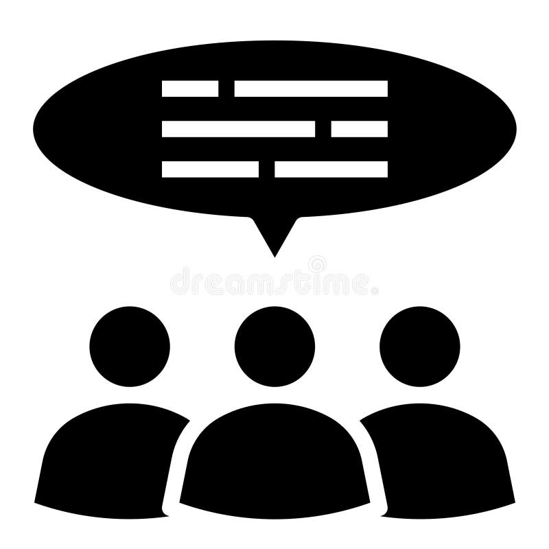 Group Chat Marketing Style in Glyph Isolated S Stock Illustration -  Illustration of pattern, formats: 240236973