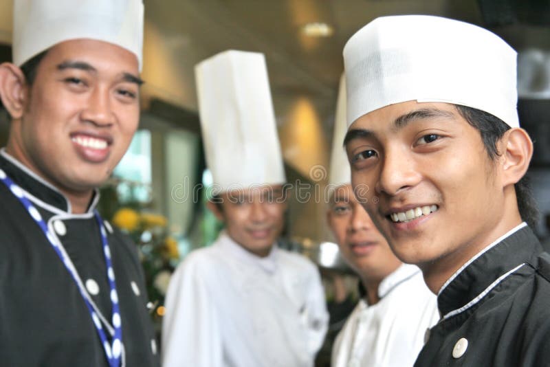 Group of chef smiling