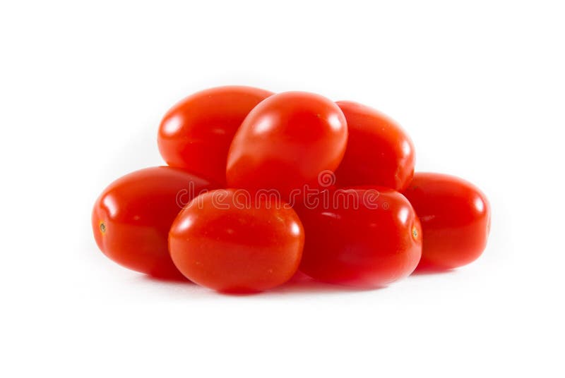 Group of Cherry Tomatoes on white background