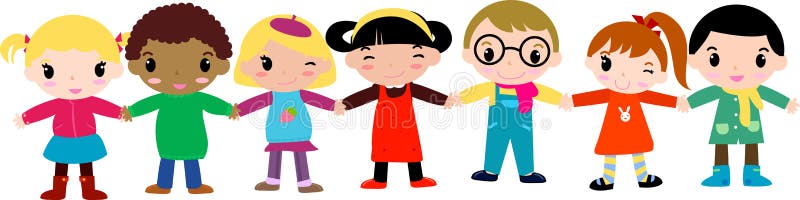 Group of children stock vector. Illustration of racial - 27422880