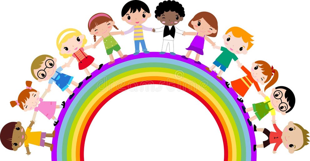 Дети полукругом. Логотип с радугой и детьми. Дружба дети Радуга. Дети на радуге клипарт.