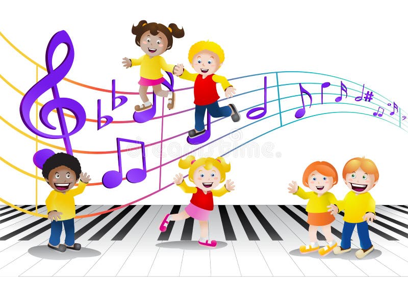 kids music notes clipart