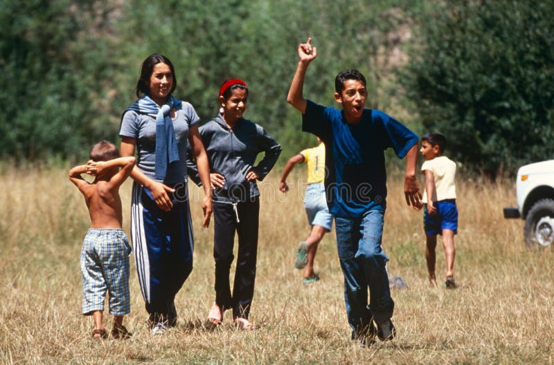 Children Playing Table Tennis, Ethiopia Editorial Photography Image