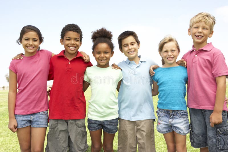 Group Of Children Playing In Park stock image Group Of Children Playing In Park stock image