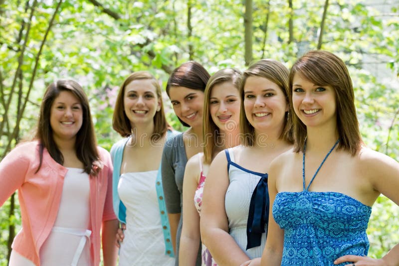 Group Of College Girls Royalty Free Stock Image Image 9331576