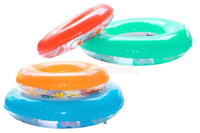 Group of Colorful Swim Rings Stock Image Image of beach, baby 75402071