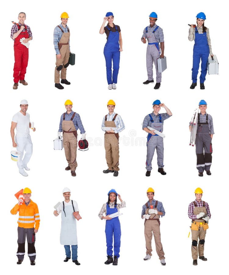 Group of construction workers stock photos Group of construction workers stock photos