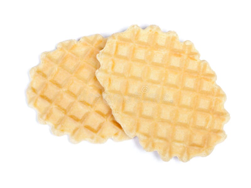 Group of crisp waffles stock photo