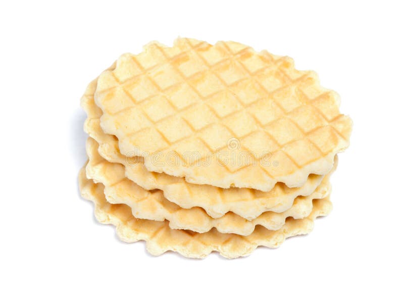 Group of crisp waffles royalty free stock photography