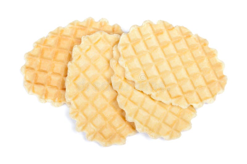 Group of crisp waffles royalty free stock photography