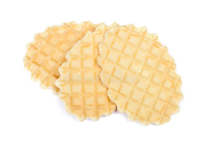 Group of crisp waffles stock photos