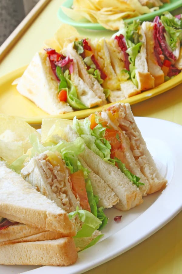 Group of Cut Toasted Sandwiches Stock Photo Image of restaurant