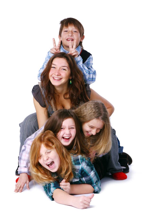 Group of cute and happy kids