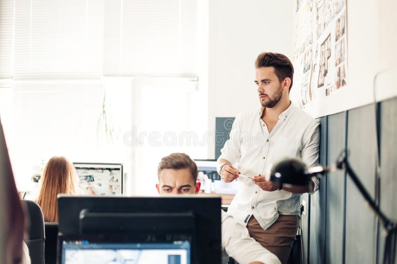 Group designers and architects Meeting In Office royalty free stock images Group designers and architects Meeting In Office royalty free stock images