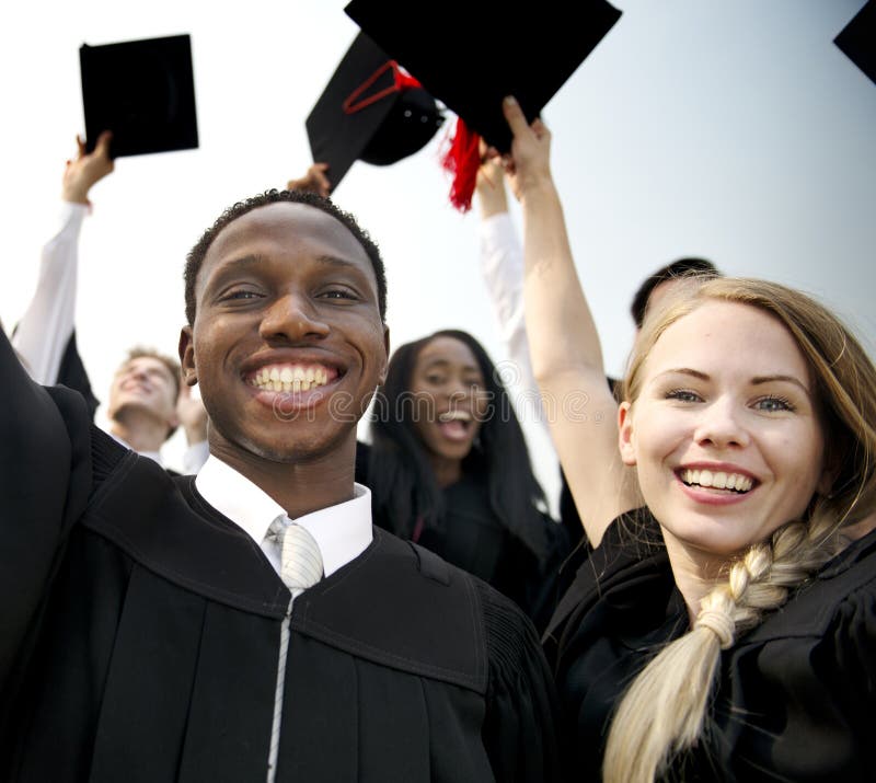 Group of diverse graduating students royalty free stock images Group of diverse graduating students royalty free stock images