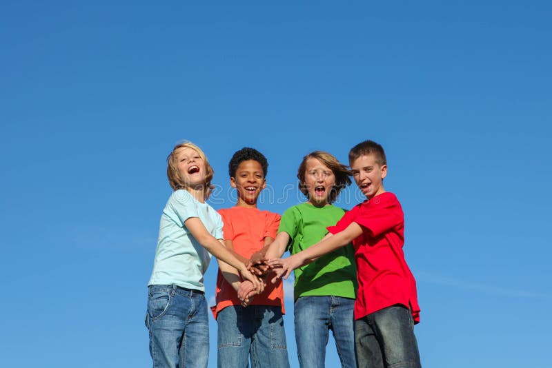 Group of diverse kids or teens royalty free stock photo Group of diverse kids or teens royalty free stock photo