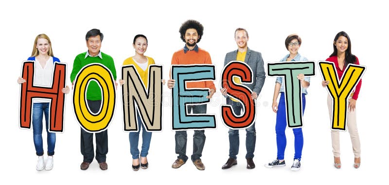 Group of Diverse People Holding Letter Honesty stock image Group of Diverse People Holding Letter Honesty stock image