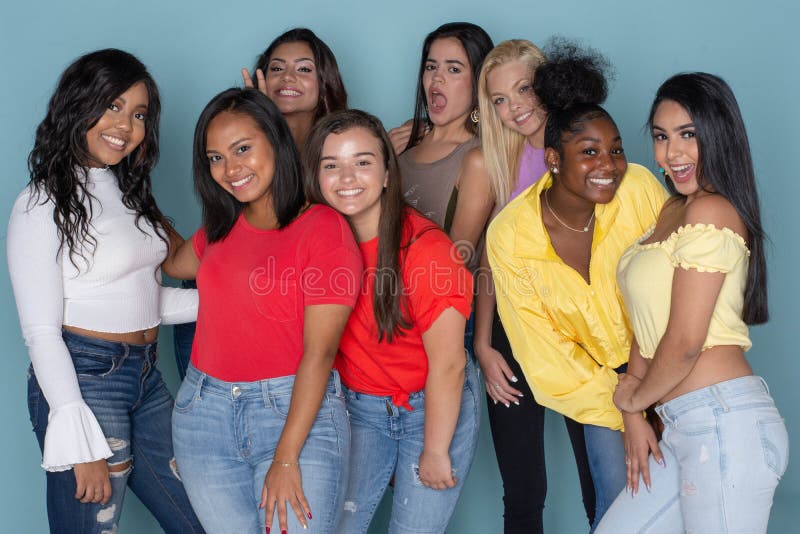 Group of Diverse Teen Friends Stock Image - Image of white, teens ...