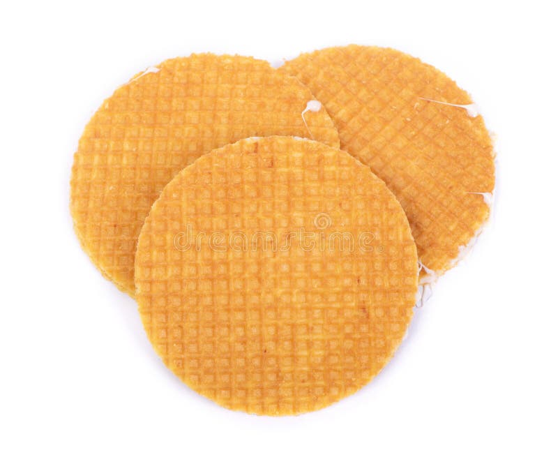 Group of dutch waffles royalty free stock photography