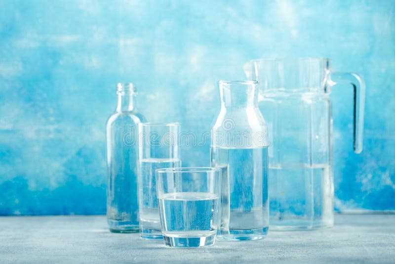 Group of empty glass jars royalty free stock photography