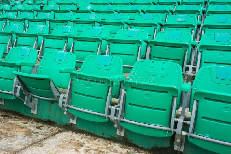 A group of empty seat or chair in stadium , theater or concert