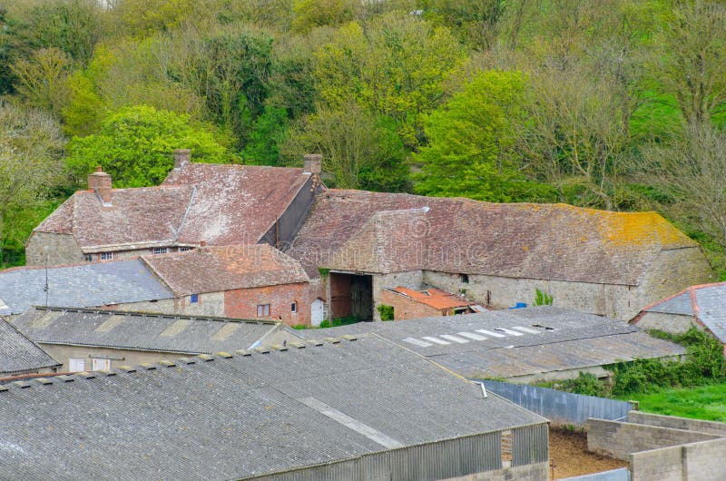 Group of English farm buildings stock photography