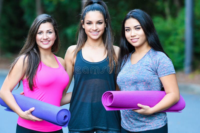 Group Fitness Workout stock photo. Image of coach, girl 77154646