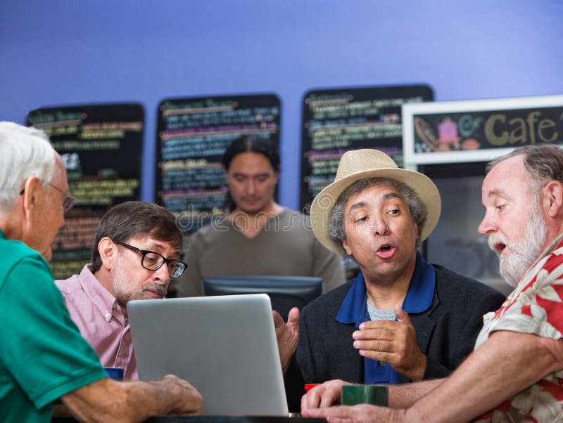 Group of Four Men Talking