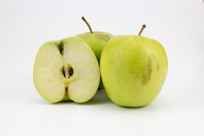 Group of fresh healthy apples stock photography