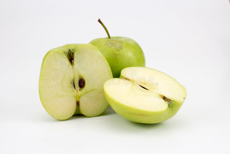 Group of fresh healthy apples stock image