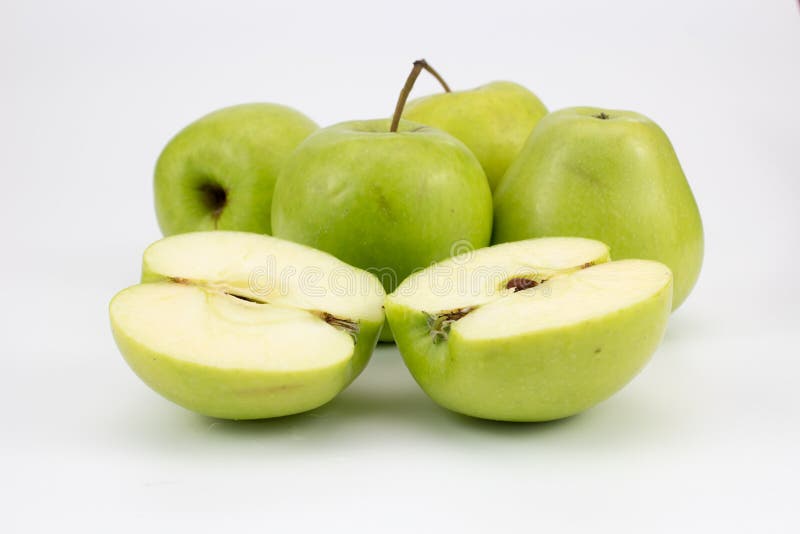 Group of fresh healthy apples royalty free stock photo