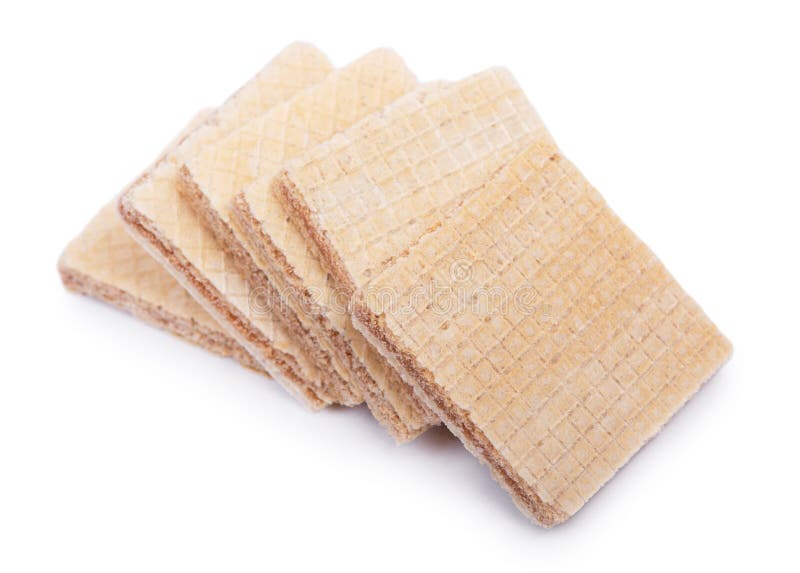 Group of fresh square waffles bars royalty free stock image