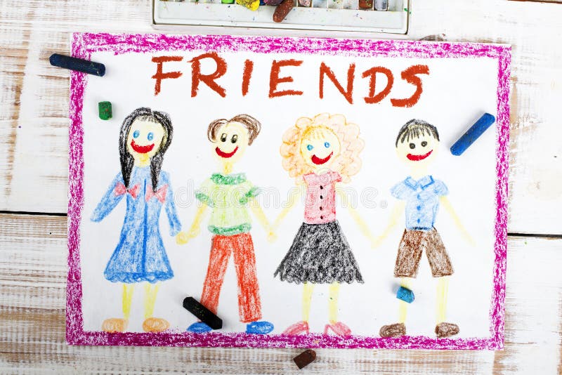 Group of friends stock illustration. Illustration of girls - 79713018