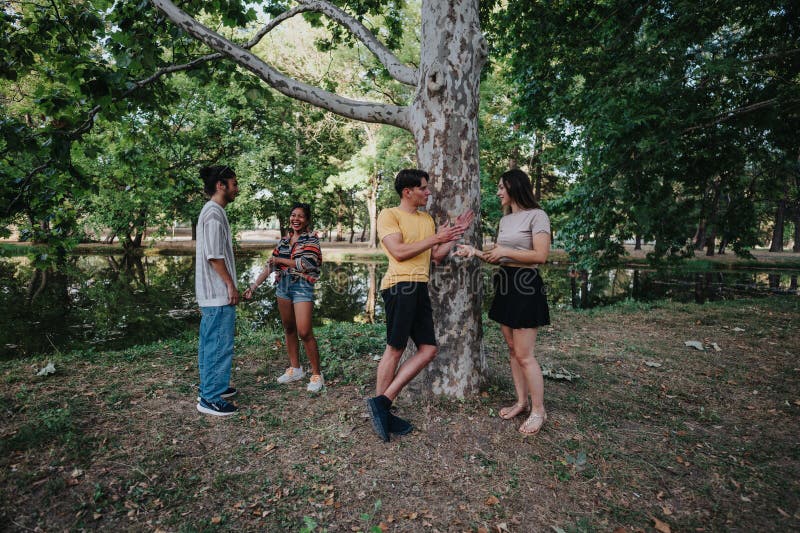 Friends at a British pub
