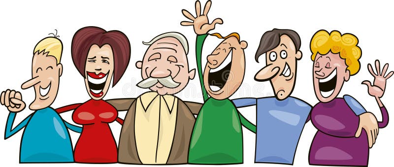 Group of funny people stock vector. Illustration of witty - 15532230