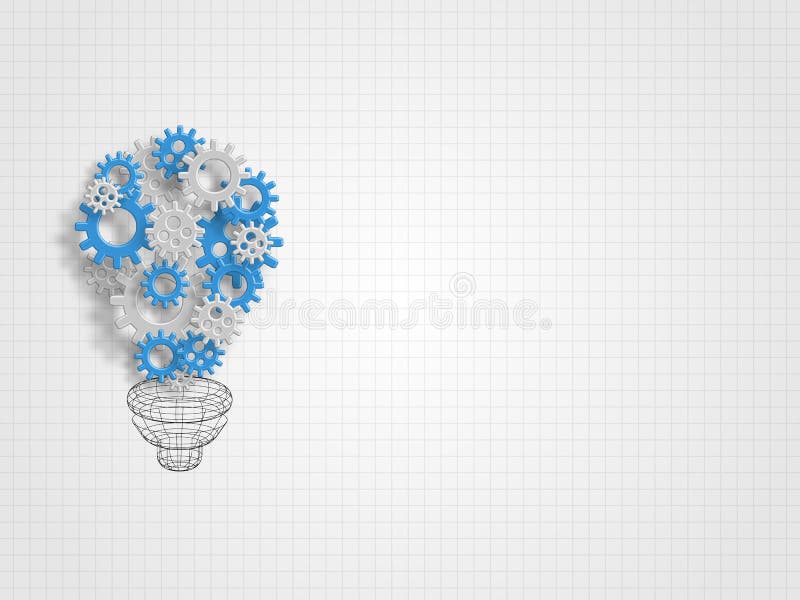 Group of gears formed as the lightbulb shape represent new idea and innovation concept. Technology Background. vector illustration Group of gears formed as the lightbulb shape represent new idea and innovation concept. Technology Background. vector illustration