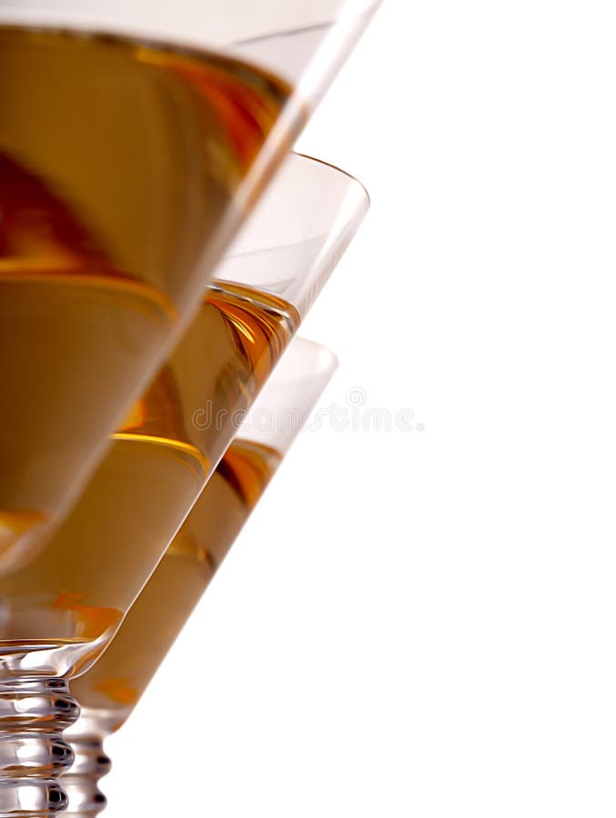 Group glass with alcohol drink martini. stock photography