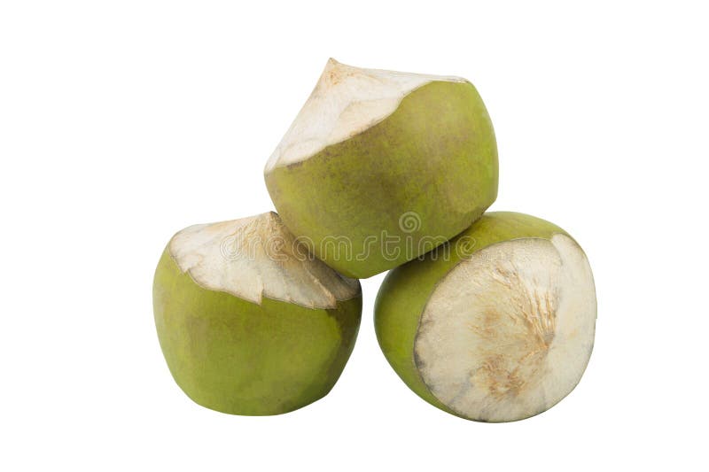Group of green coconut fruit isolated royalty free stock photo Group of green coconut fruit isolated royalty free stock photo