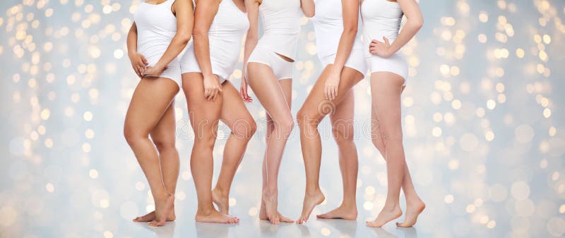 Diversity Women, Celebration and Body Portrait of Friends Group Together  for Inclusion, Beauty and Power. Underwear Stock Image - Image of clean,  healthy: 268314785