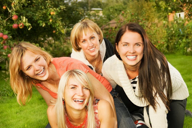 Group of happy friends