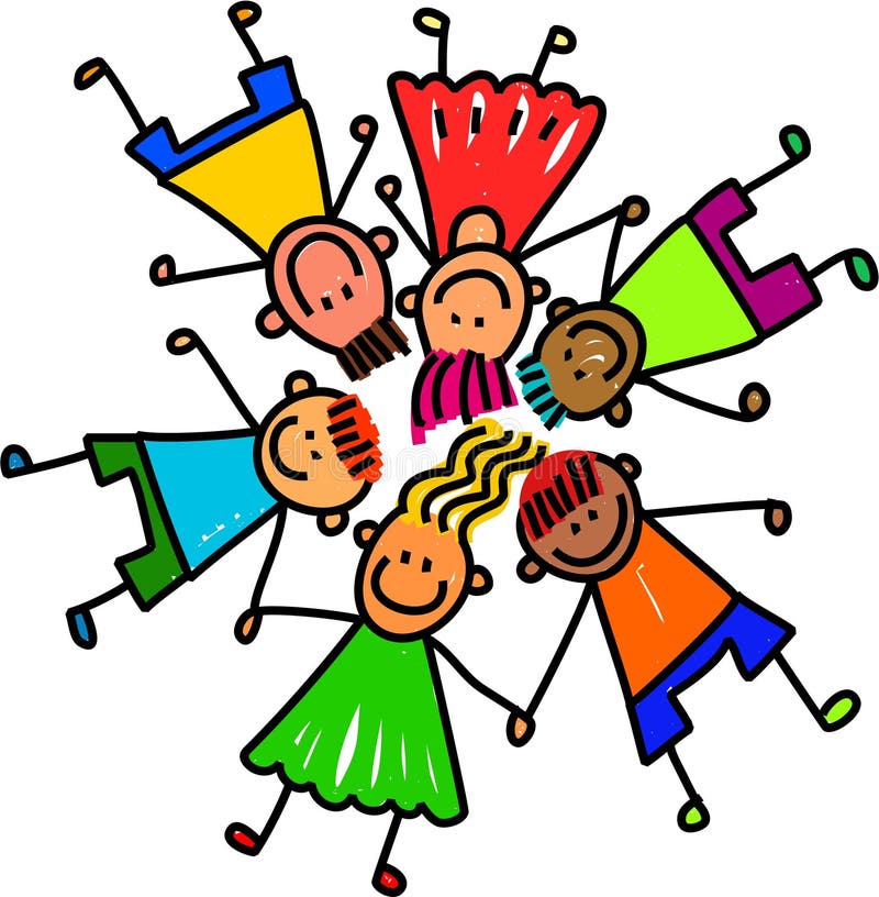 Group of Happy Kids stock illustration. Illustration of life - 43710974