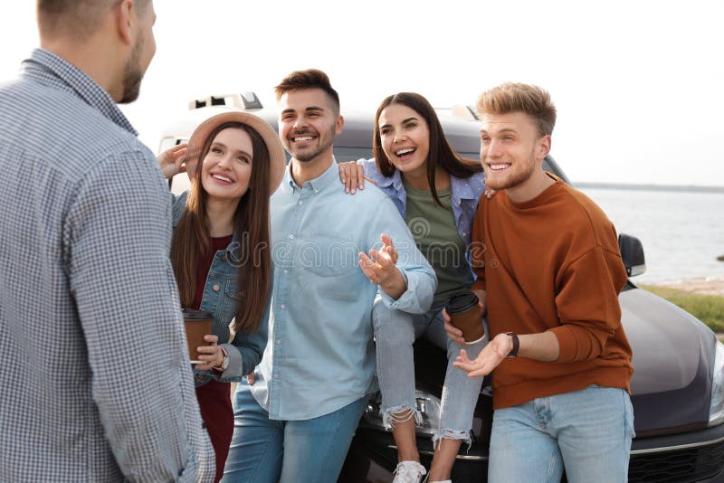 Group of happy people spending time together stock image Group of happy people spending time together stock image