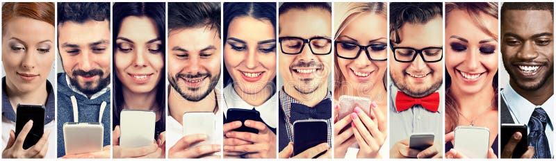 Happy people using mobile smart phone stock images Happy people using mobile smart phone stock images