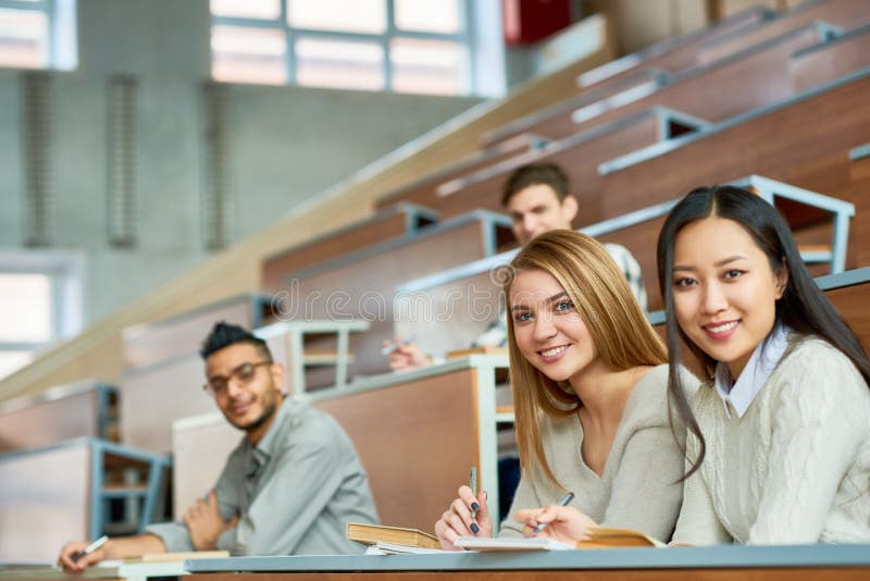 Group of Happy Students in College stock photo Group of Happy Students in College stock photo