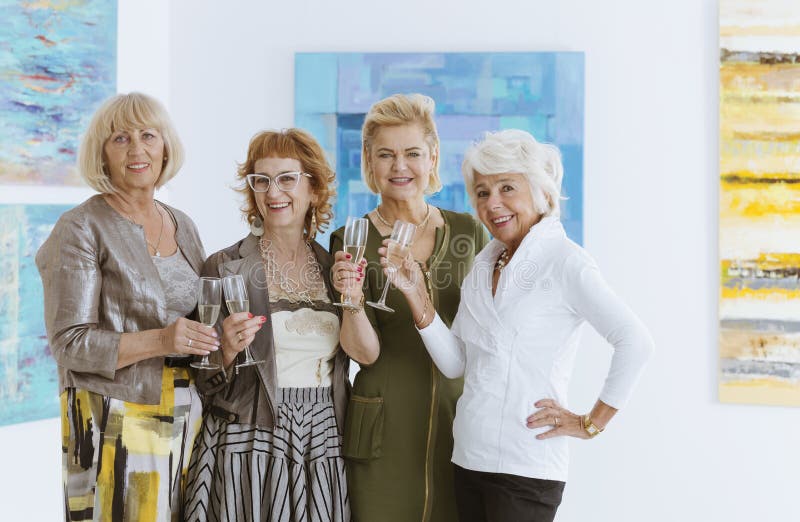 Group of happy women royalty free stock images