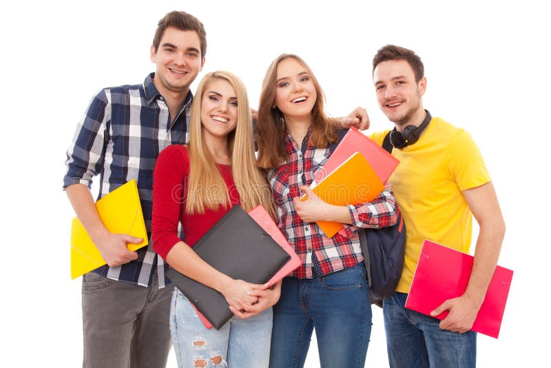 Group of happy young people