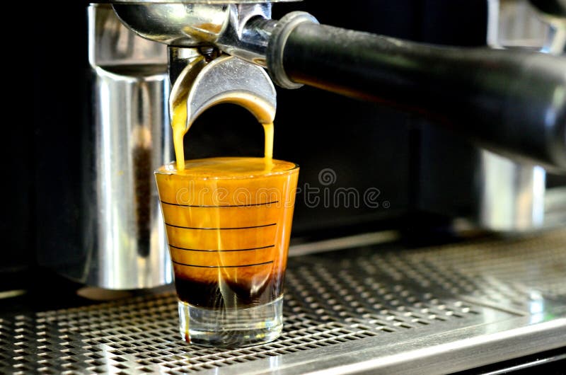 Group head coffee machine stock photo. Image of black 88899886