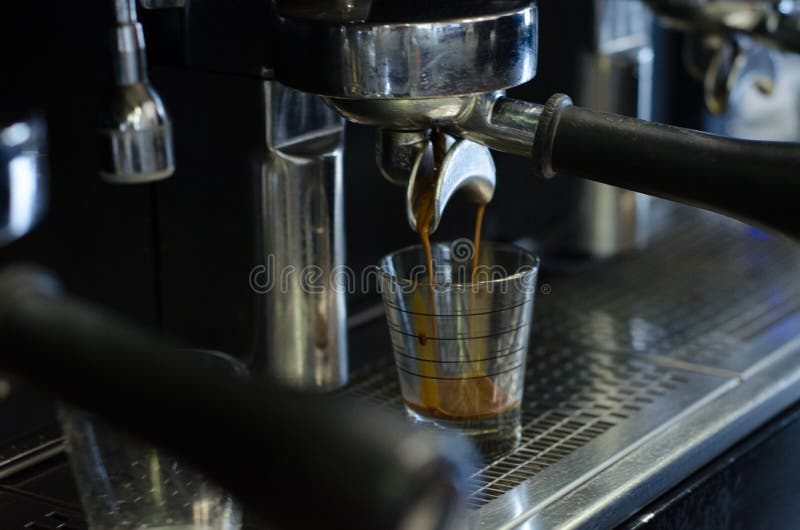 Group head coffee machine stock photo. Image of full 88898694