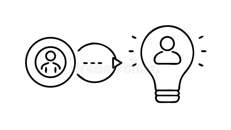Group Idea Lightbulb Icon Vector for Teamwork and Collaboration, vector design Generative AI royalty free illustration