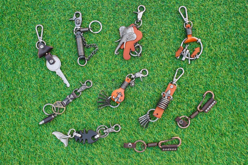 Group Key chain stock image. Image of keyring, grass 79644825